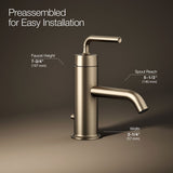 Purist® Single-handle bathroom sink faucet with Straight Lever handle, 1.2 gpm