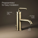 Purist® Single-handle bathroom sink faucet with Straight Lever handle, 1.2 gpm