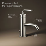 Purist® Single-handle bathroom sink faucet with Straight Lever handle, 1.2 gpm