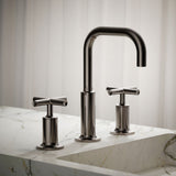 Purist® Widespread bathroom sink faucet with Cross handles, 1.2 gpm