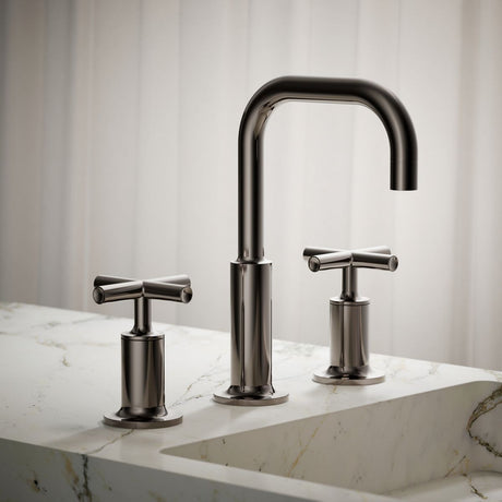 Purist® Widespread bathroom sink faucet with Cross handles, 1.2 gpm