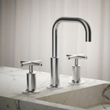 Purist® Widespread bathroom sink faucet with Cross handles, 1.2 gpm