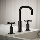 Purist® Widespread bathroom sink faucet with Cross handles, 1.2 gpm