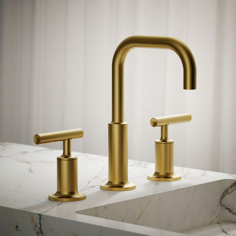 Purist® Widespread bathroom sink faucet with Lever handles, 1.2 gpm