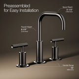 Purist® Widespread bathroom sink faucet with Lever handles, 1.2 gpm