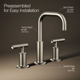 Purist® Widespread bathroom sink faucet with Lever handles, 1.2 gpm