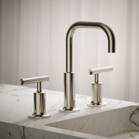 Purist® Widespread bathroom sink faucet with Lever handles, 1.2 gpm