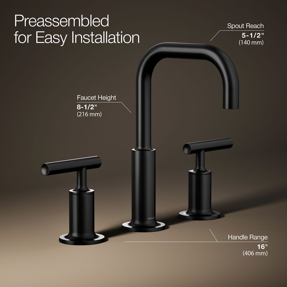 Purist® Widespread bathroom sink faucet with Lever handles, 1.2 gpm