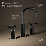 Purist® Widespread bathroom sink faucet with Lever handles, 1.2 gpm