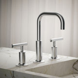 Purist® Widespread bathroom sink faucet with Lever handles, 1.2 gpm