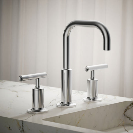 Purist® Widespread bathroom sink faucet with Lever handles, 1.2 gpm