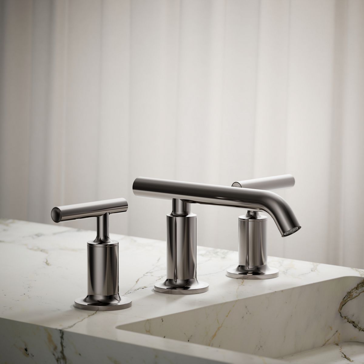 Purist® Widespread bathroom sink faucet with Lever handles, 1.2 gpm