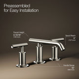 Purist® Widespread bathroom sink faucet with Lever handles, 1.2 gpm