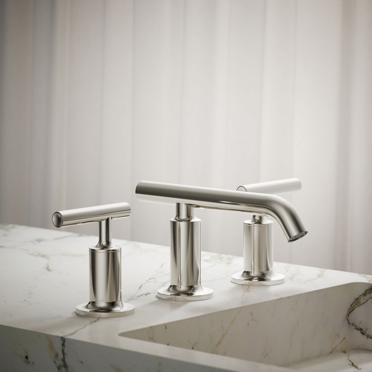 Purist® Widespread bathroom sink faucet with Lever handles, 1.2 gpm