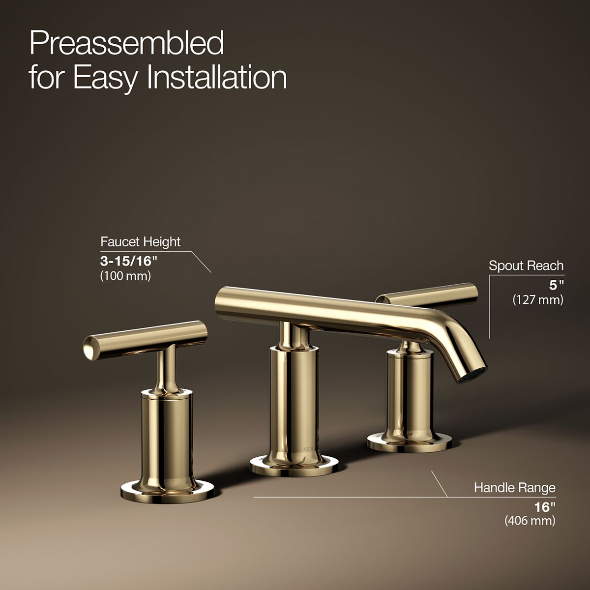 Purist® Widespread bathroom sink faucet with Lever handles, 1.2 gpm