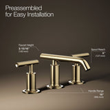 Purist® Widespread bathroom sink faucet with Lever handles, 1.2 gpm