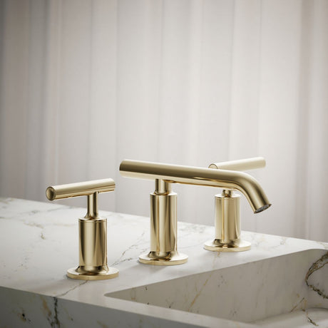 Purist® Widespread bathroom sink faucet with Lever handles, 1.2 gpm