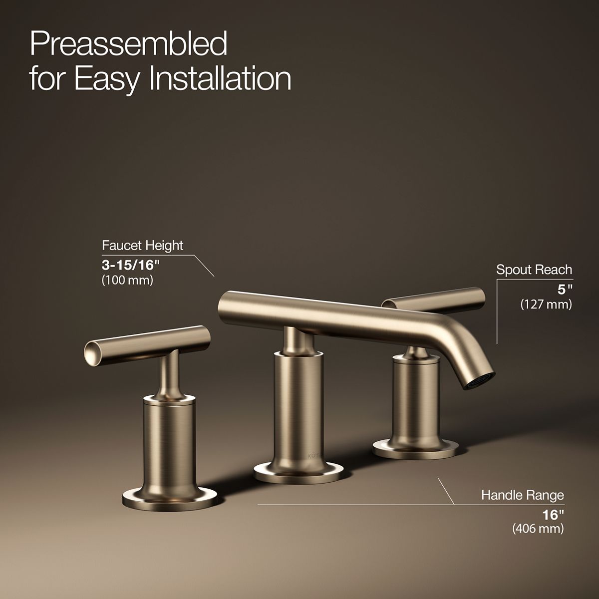 Purist® Widespread bathroom sink faucet with Lever handles, 1.2 gpm