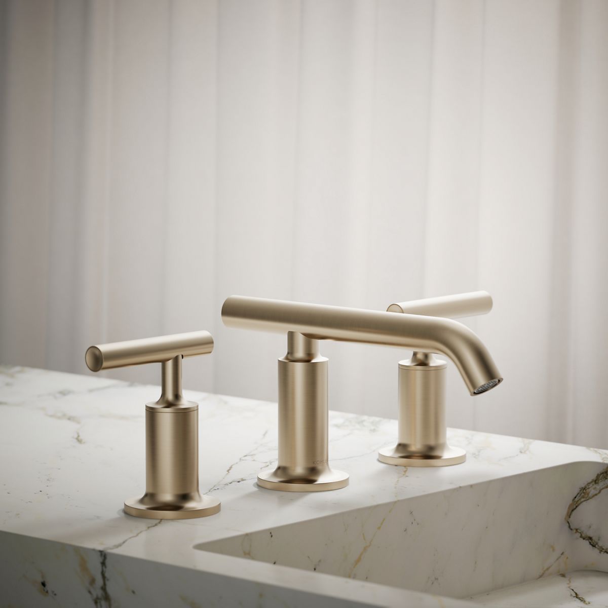Purist® Widespread bathroom sink faucet with Lever handles, 1.2 gpm