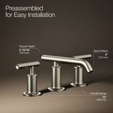 Purist® Widespread bathroom sink faucet with Lever handles, 1.2 gpm
