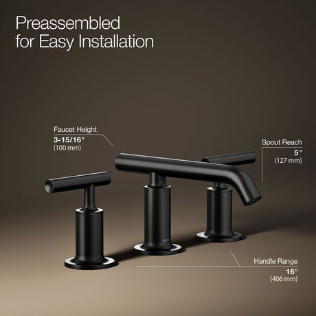 Purist® Widespread bathroom sink faucet with Lever handles, 1.2 gpm