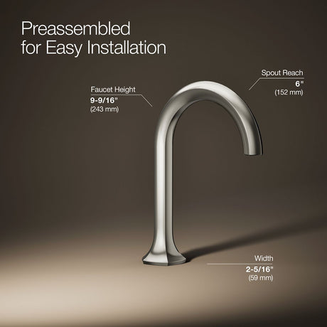 Occasion® Bathroom sink faucet spout with Cane design, 1.2 gpm
