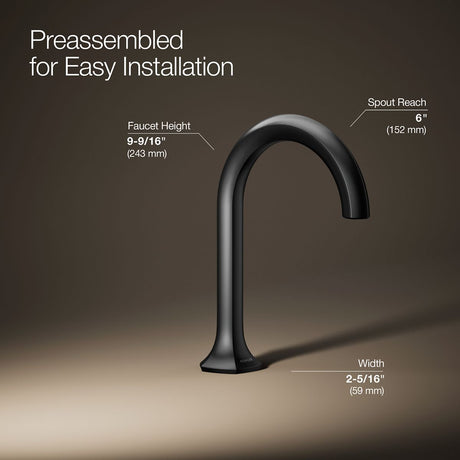Occasion® Bathroom sink faucet spout with Cane design, 1.2 gpm