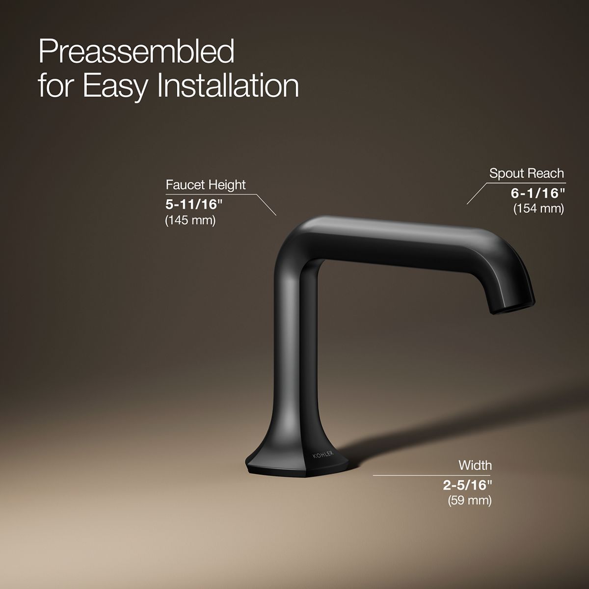 Occasion® Bathroom sink faucet spout with Straight design, 1.2 gpm
