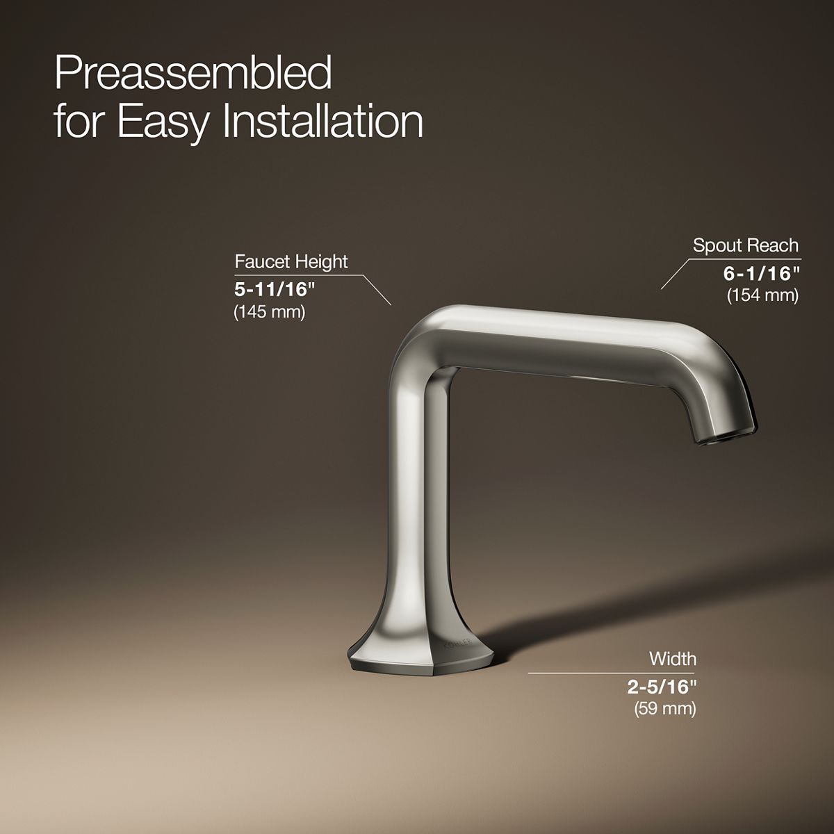 Occasion® Bathroom sink faucet spout with Straight design, 1.2 gpm