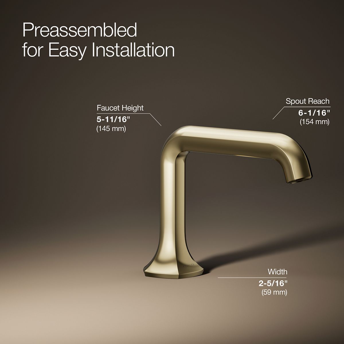 Occasion® Bathroom sink faucet spout with Straight design, 1.2 gpm
