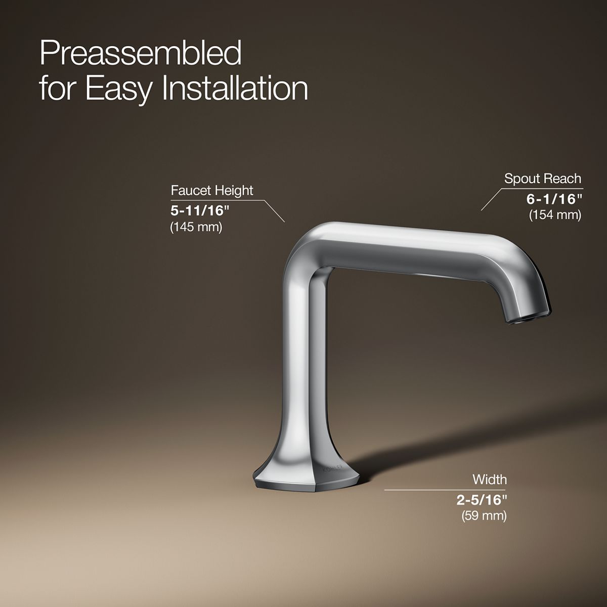 Occasion® Bathroom sink faucet spout with Straight design, 1.2 gpm