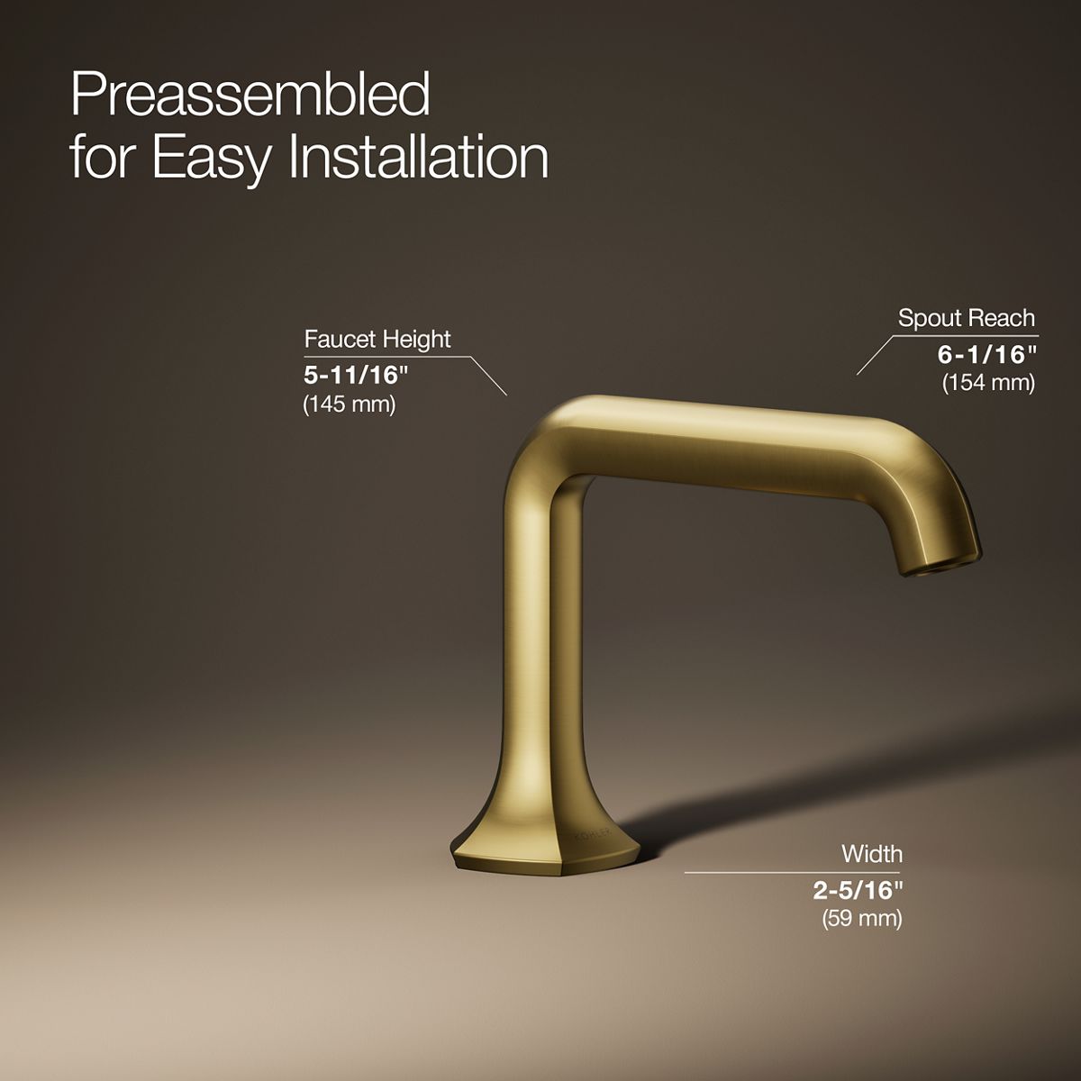 Occasion® Bathroom sink faucet spout with Straight design, 1.2 gpm