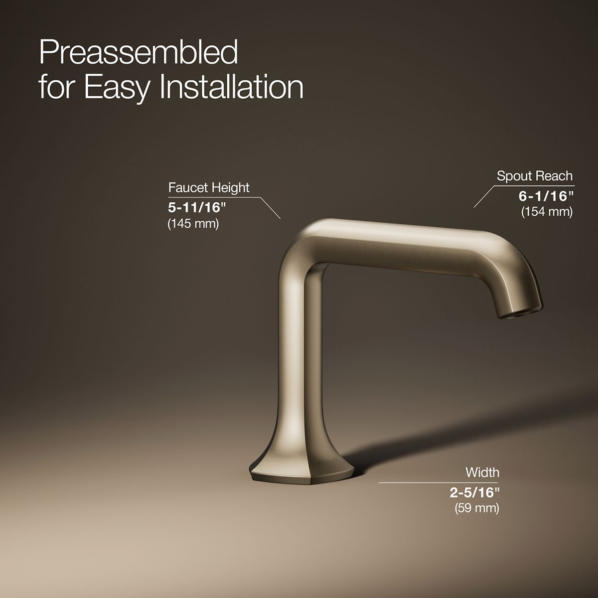 Occasion® Bathroom sink faucet spout with Straight design, 1.2 gpm