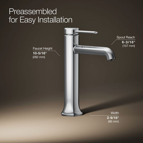 Occasion® Tall single-handle bathroom sink faucet, 1.2 gpm