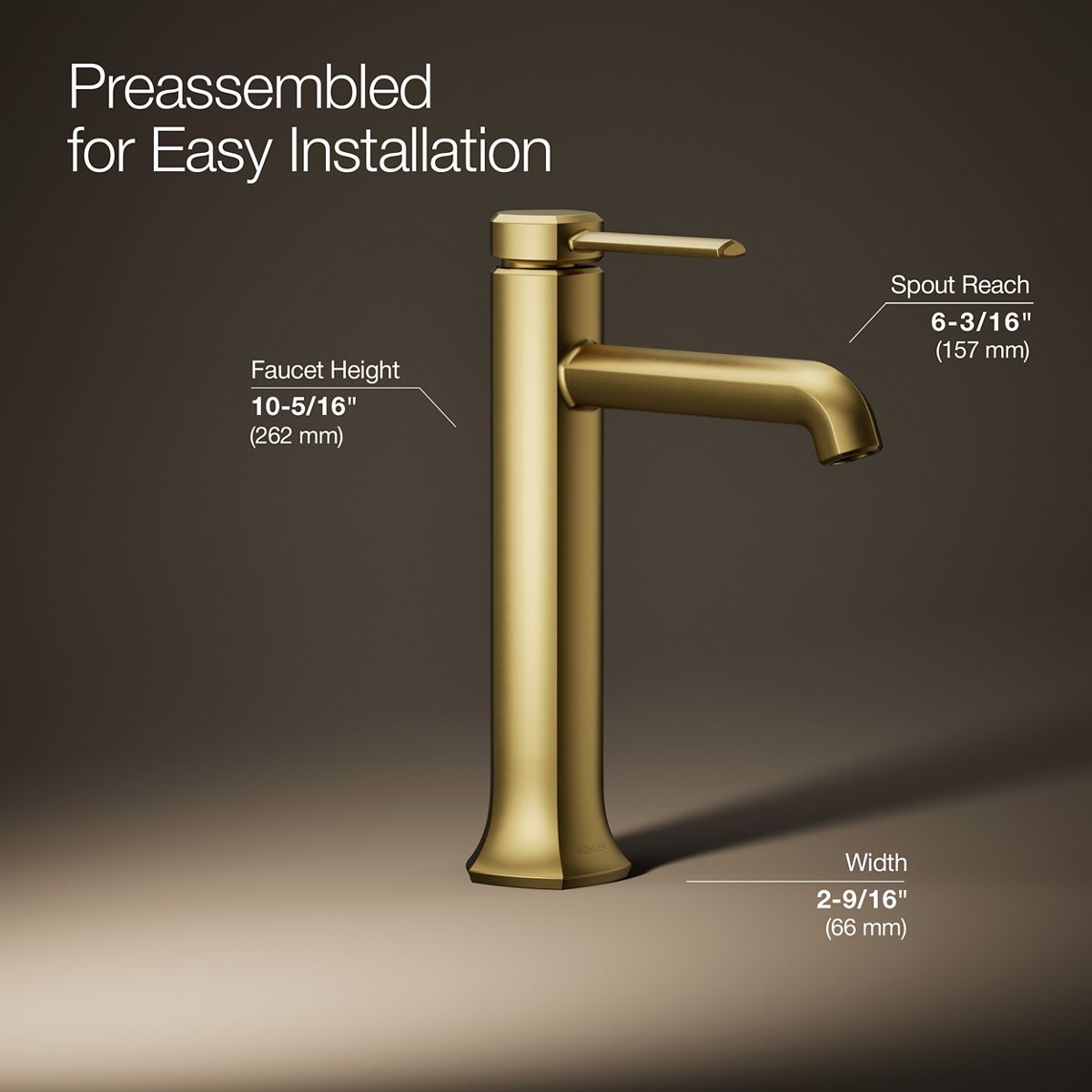 Occasion® Tall single-handle bathroom sink faucet, 1.2 gpm