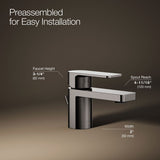 Parallel® Low single-handle bathroom sink faucet, 1.0 gpm