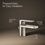 Parallel® Low single-handle bathroom sink faucet, 1.0 gpm