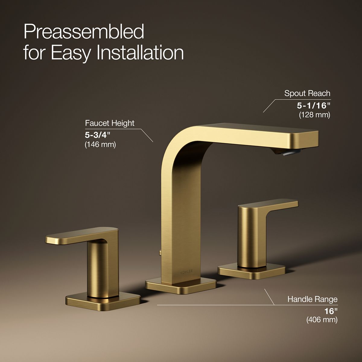 Parallel® Widespread bathroom sink faucet, 1.2 gpm
