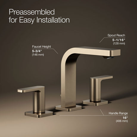 Parallel® Widespread bathroom sink faucet, 1.2 gpm