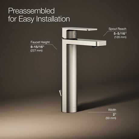 Parallel® Tall single-handle bathroom sink faucet, 1.2 gpm