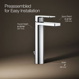 Parallel® Tall single-handle bathroom sink faucet, 1.2 gpm