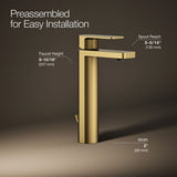 Parallel® Tall single-handle bathroom sink faucet, 1.2 gpm