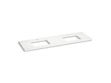 Silestone® 73" quartz vanity top with two rectangular cutouts