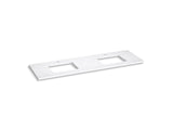 Silestone® 73" quartz vanity top with two rectangular cutouts