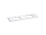 Silestone® 73" quartz vanity top with two rectangular cutouts