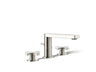 Composed® Widespread bathroom sink faucet with Cross handles, 1.2 gpm