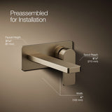 Parallel® Wall-mount single-handle bathroom sink faucet, 1.2 gpm