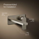 Parallel® Wall-mount single-handle bathroom sink faucet, 1.2 gpm