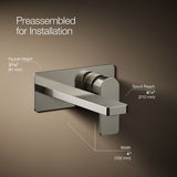 Parallel® Wall-mount single-handle bathroom sink faucet, 1.2 gpm