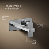 Parallel® Wall-mount single-handle bathroom sink faucet, 1.2 gpm